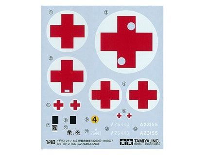 Tamiya 1:48 British 2-Ton 4x2 Ambulance Model Kit