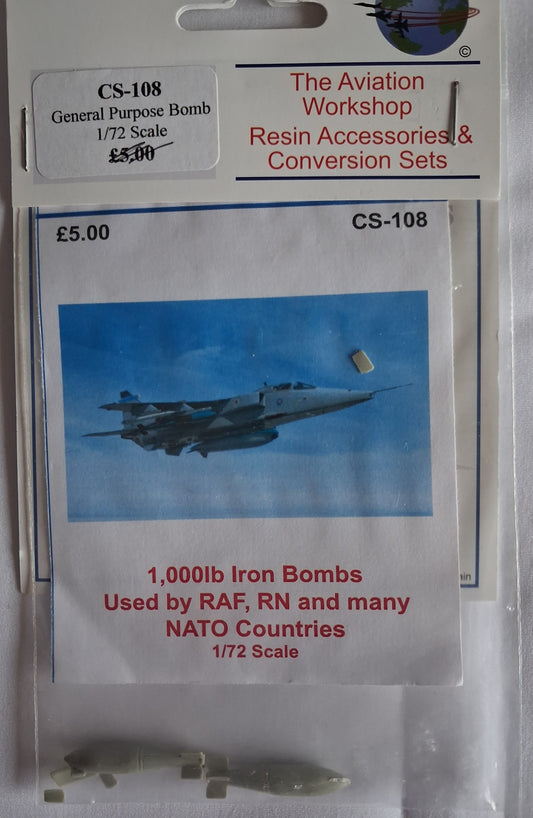 The Aviation Workshop 1:72 RAF, RN, NATO 1,000lb Iron Bombs