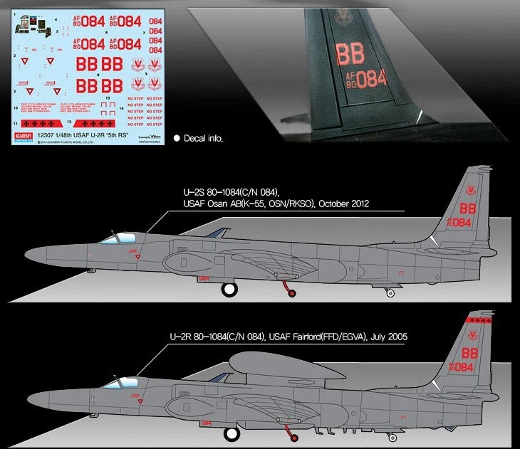 Academy 1:48 USAF U-2S '5th RS, Osan AB'