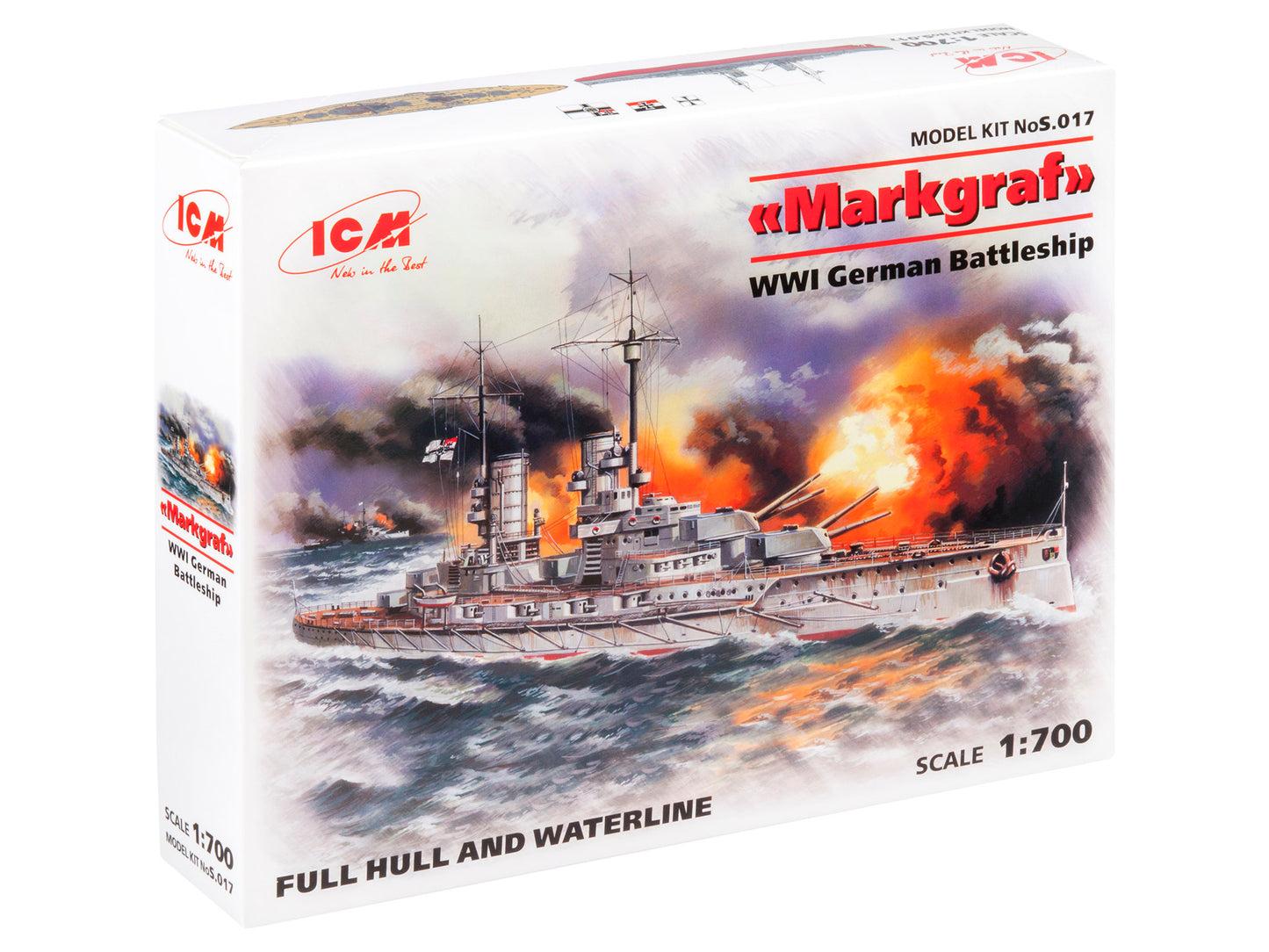 ICM 1:700 Markgraf WW1 German Battleship