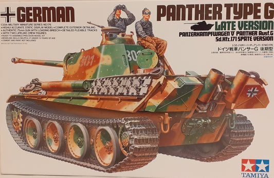 Tamiya 1/35 Panther Type G Late Version Panzerkampfwagen V Model Kit